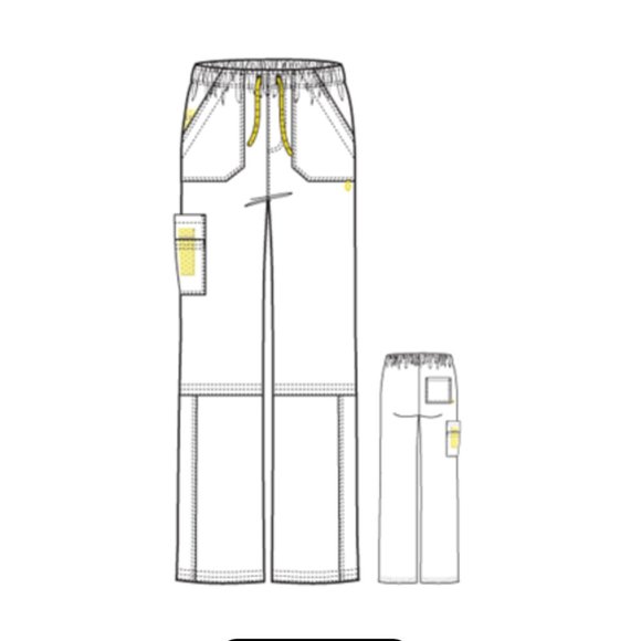 WonderWink Mink Black Boot Cut Cargo Pant Scrubs - Picture 2 of 11